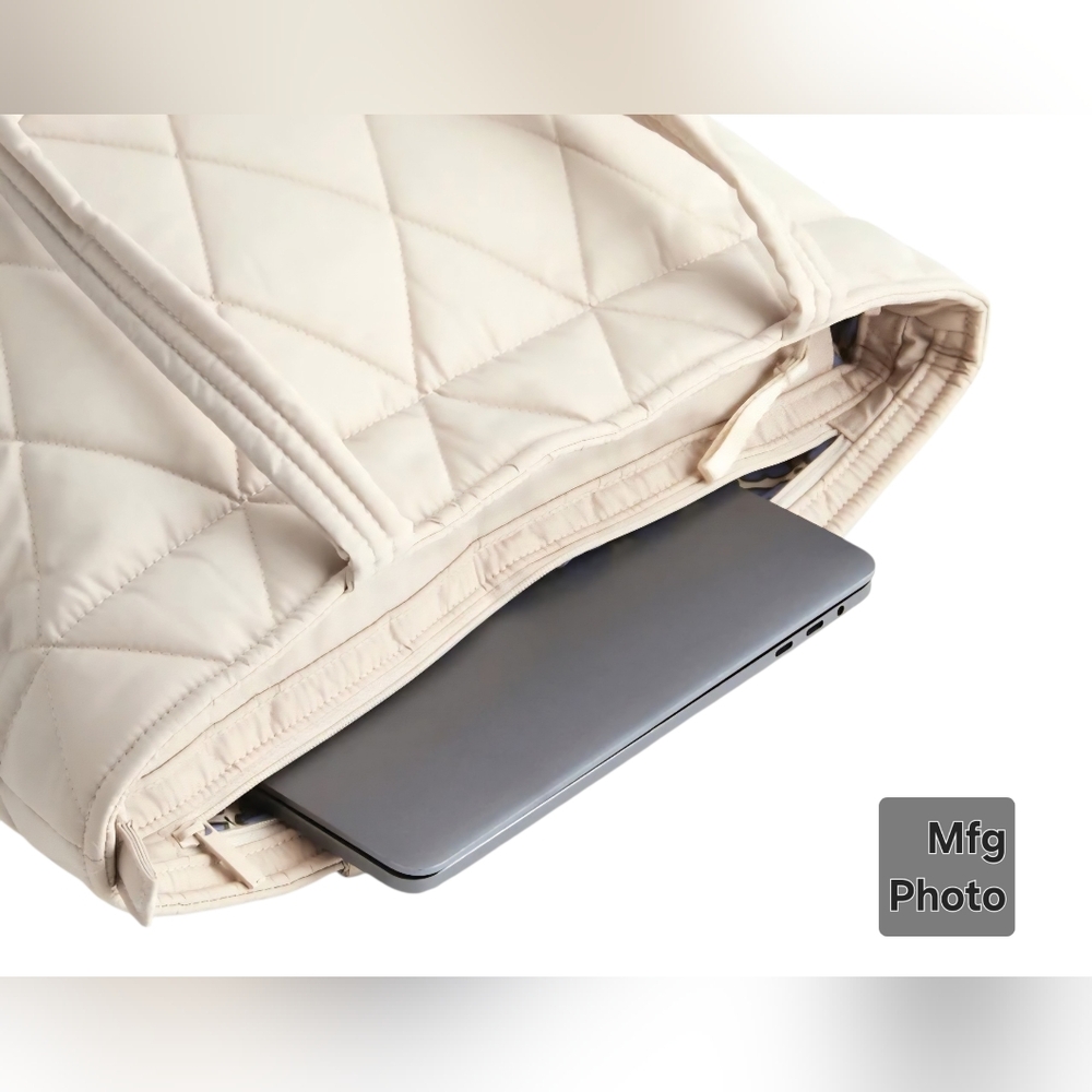 Vera Bradley North West Quilted Tote in Cream - Picture 3 of 13